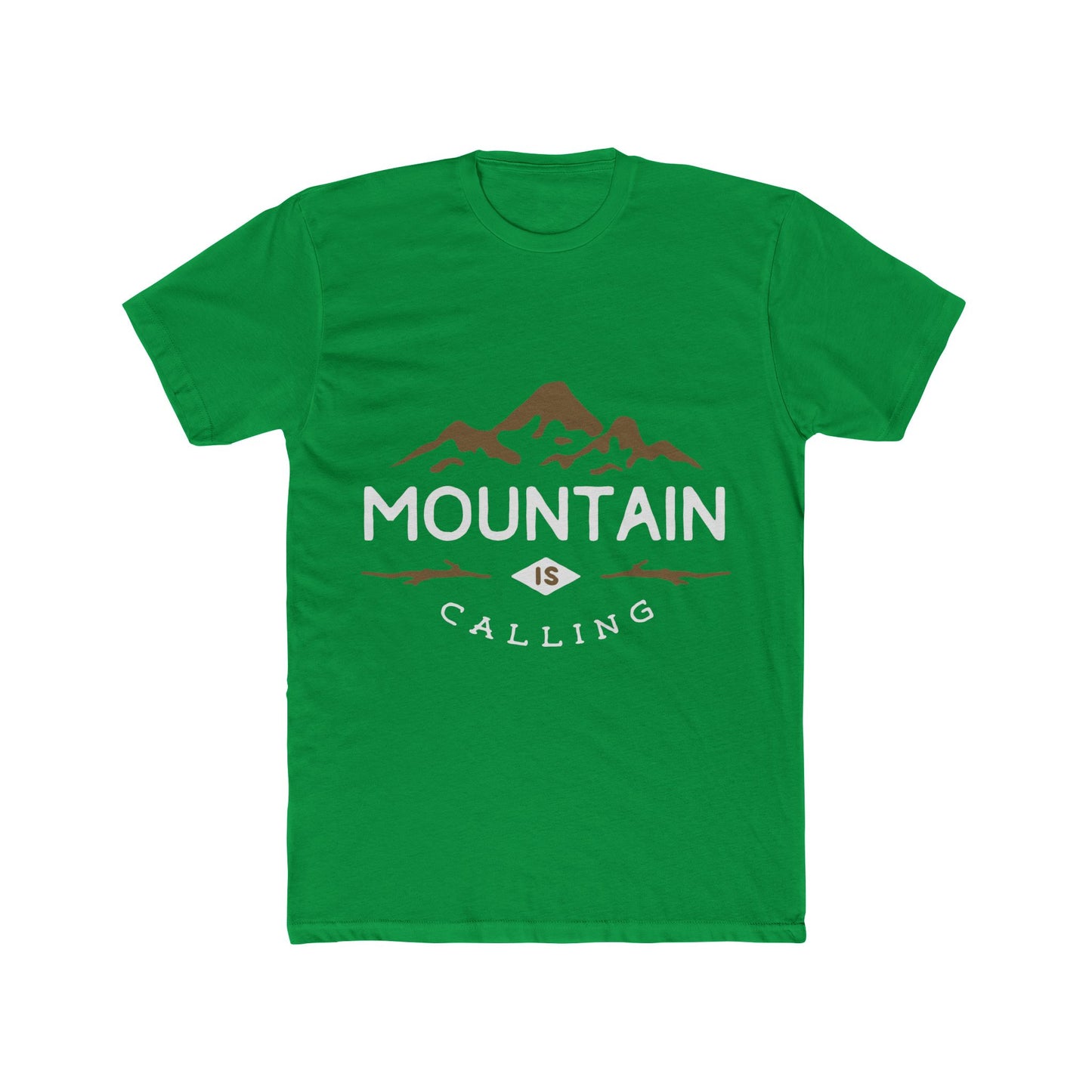 Men's Cotton Crew Tee Short Sleeve Mountain Is Calling Premium Fit