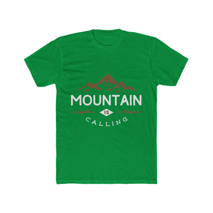 Men's Cotton Crew Tee Short Sleeve Mountain Is Calling Premium Fit