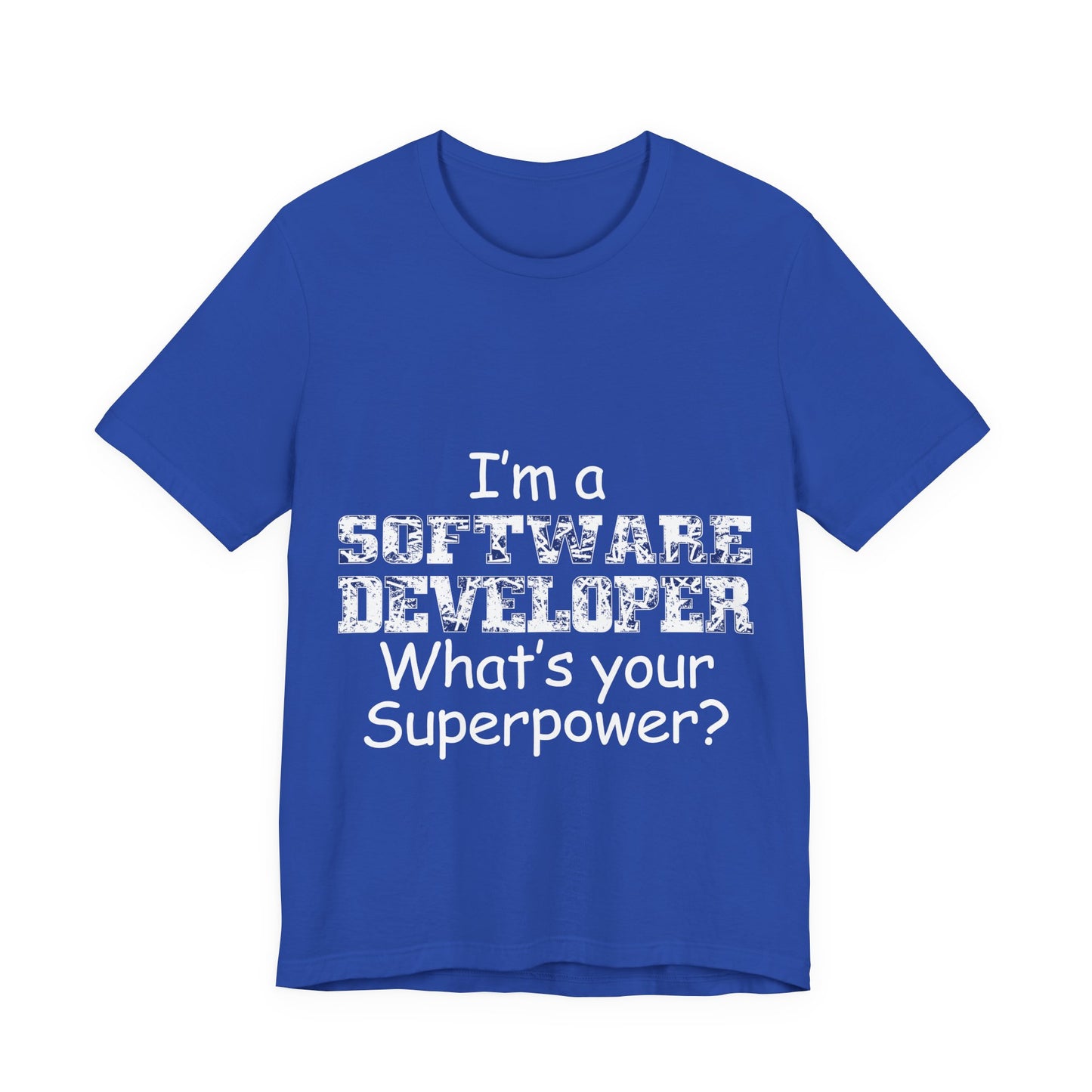 Men's T Shirt Crew Neck Short Sleeve Jersey Tee Software Developer