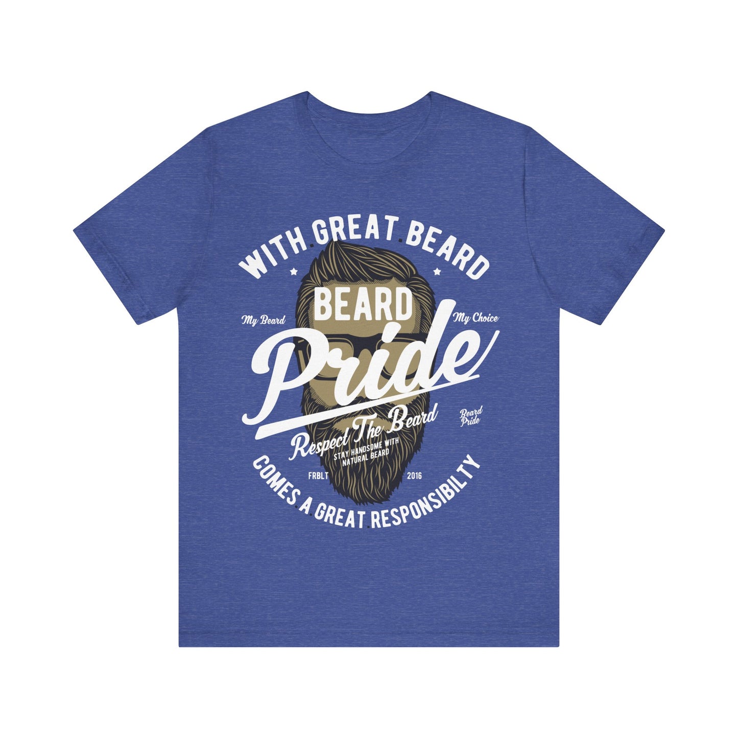 Men's T Shirt Short Sleeve Beard Pride Jersey Tee Crew Neck Regular Fit