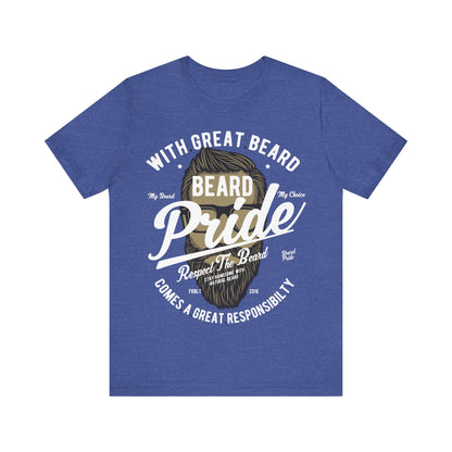 Men's T Shirt Short Sleeve Beard Pride Jersey Tee Crew Neck Regular Fit