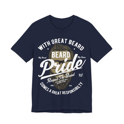 Men's T Shirt Short Sleeve Beard Pride Jersey Tee Crew Neck Regular Fit