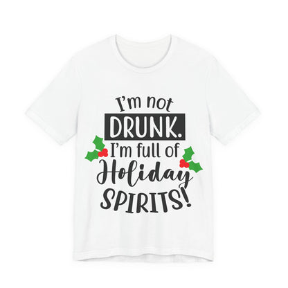 Men's T Shirt Short Sleeve I'm Not Drunk Jersey Tee Crew Neck