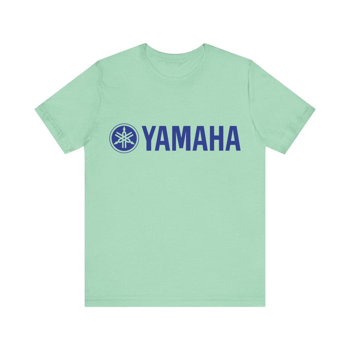 Unisex T Shirt Short Sleeve Yamaha Motors Blue Logo Jersey Crew Neck Regular Fit
