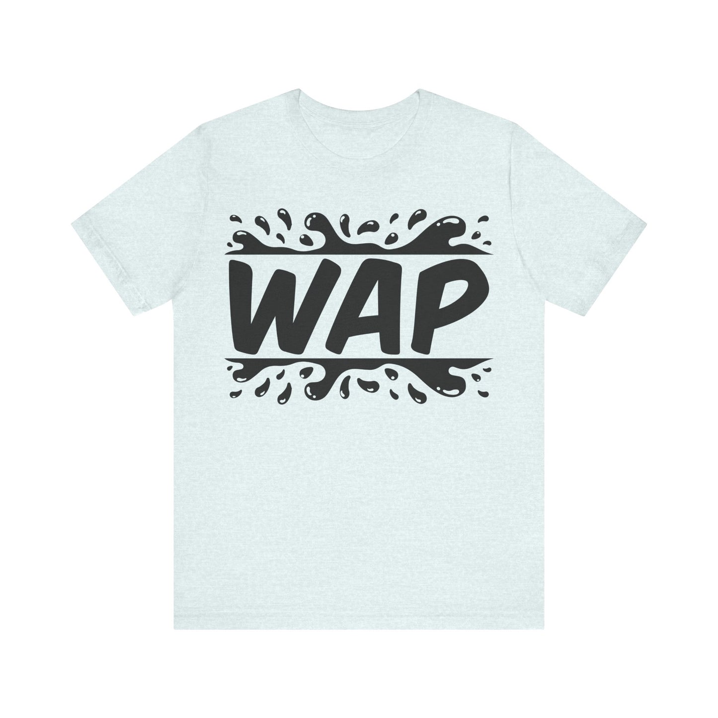 Unisex T Shirt Short Sleeve WAP Black Logo Jersey Tee Crew Neck