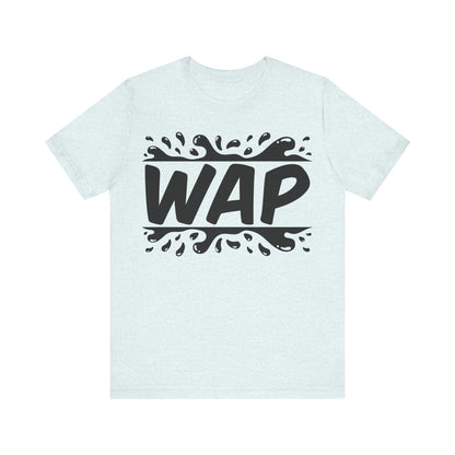 Unisex T Shirt Short Sleeve WAP Black Logo Jersey Tee Crew Neck