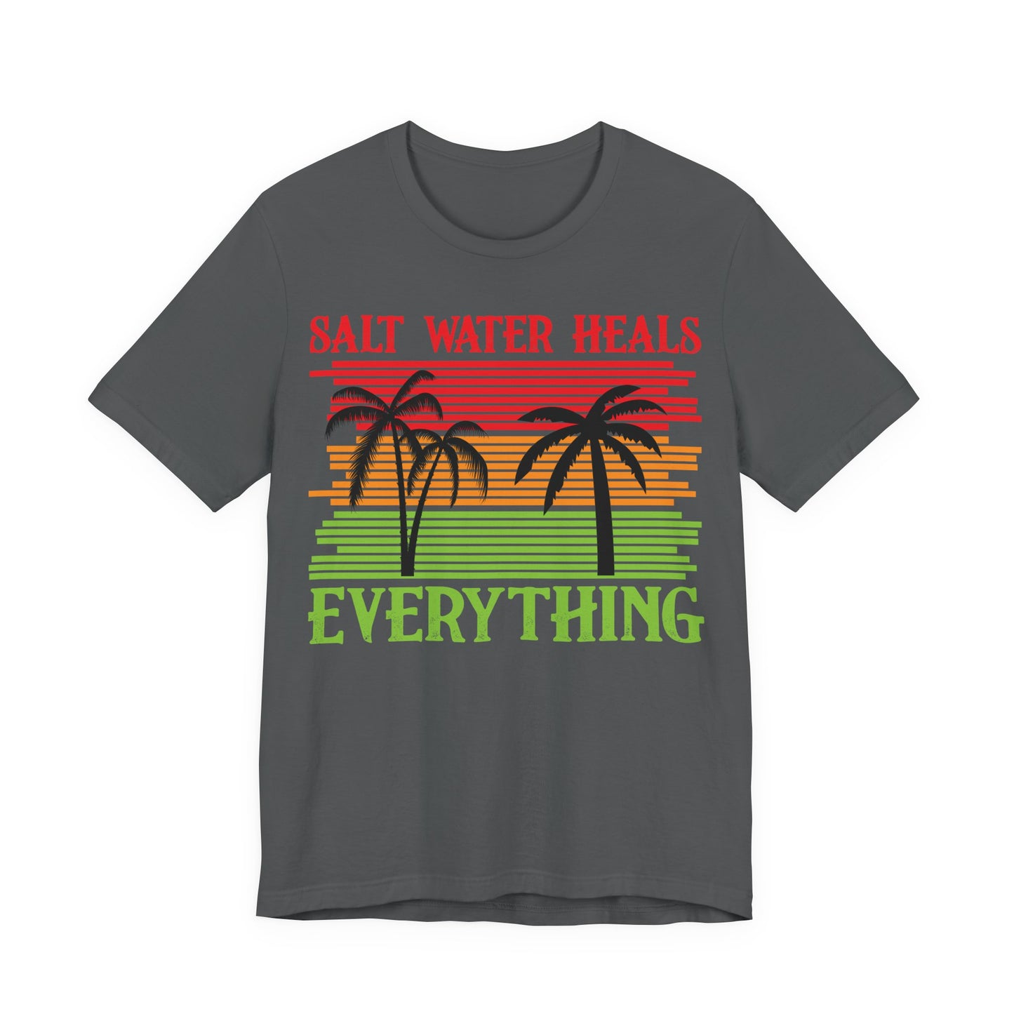 Men's T Shirt Black Salt Water Jersey Short Sleeve Tee Crew Neck