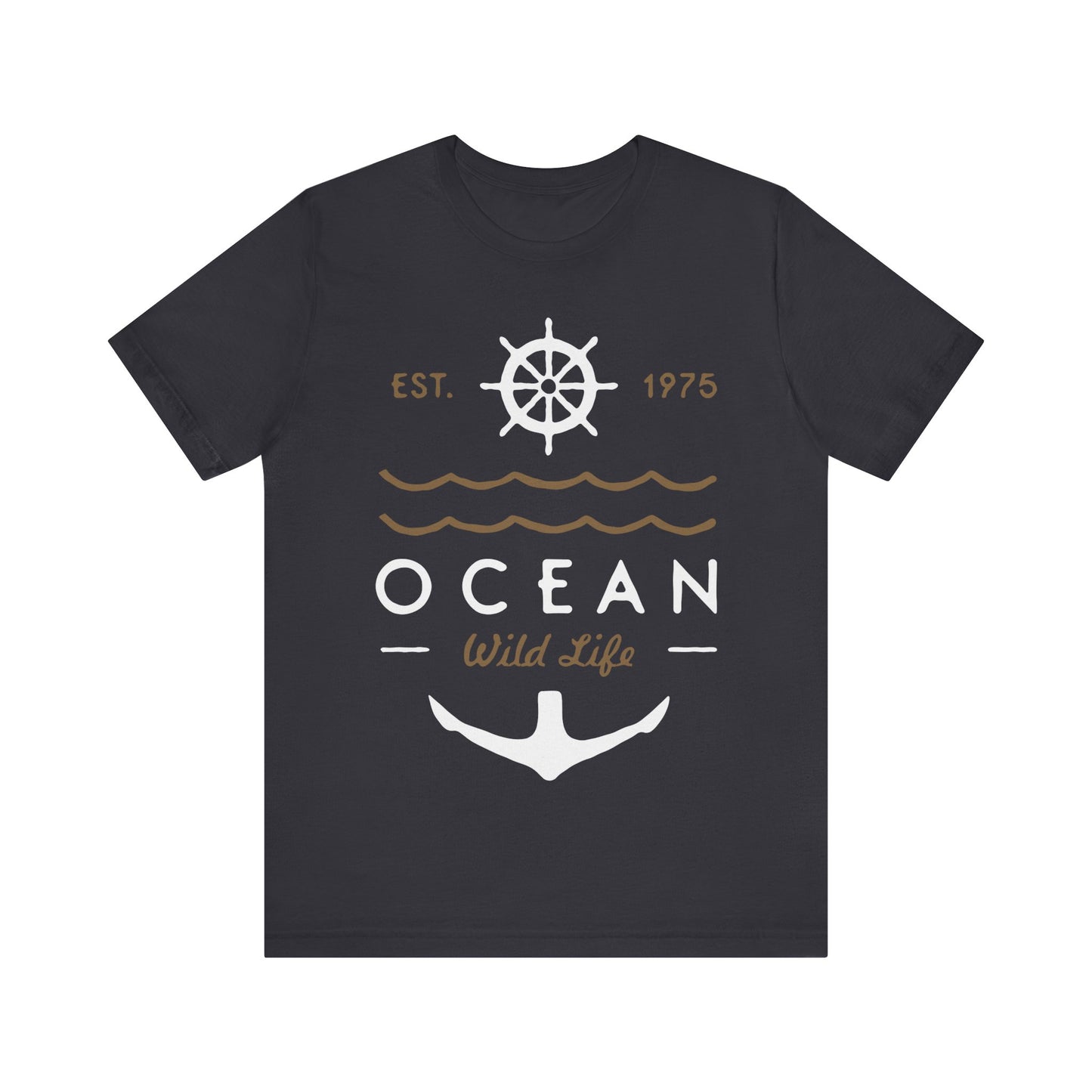 Men's T Shirt Short Sleeve Jersey Tee Ocean Wild Life