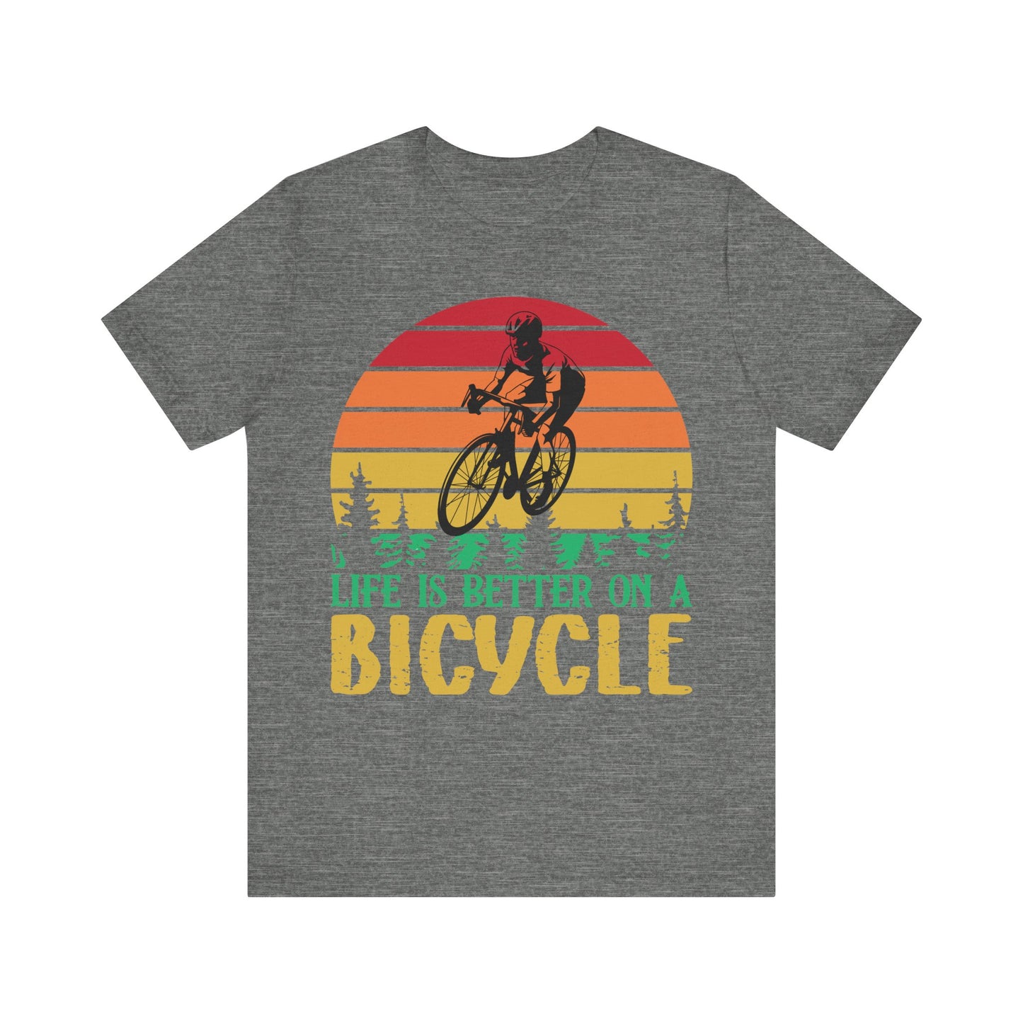 Men's T Shirt Black Bicycle Jersey Short Sleeve Tee