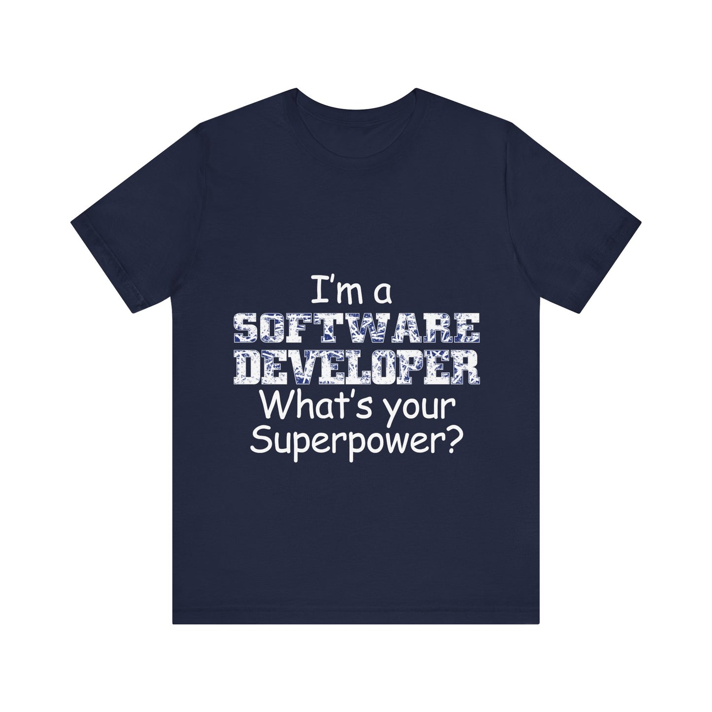 Men's T Shirt Crew Neck Short Sleeve Jersey Tee Software Developer