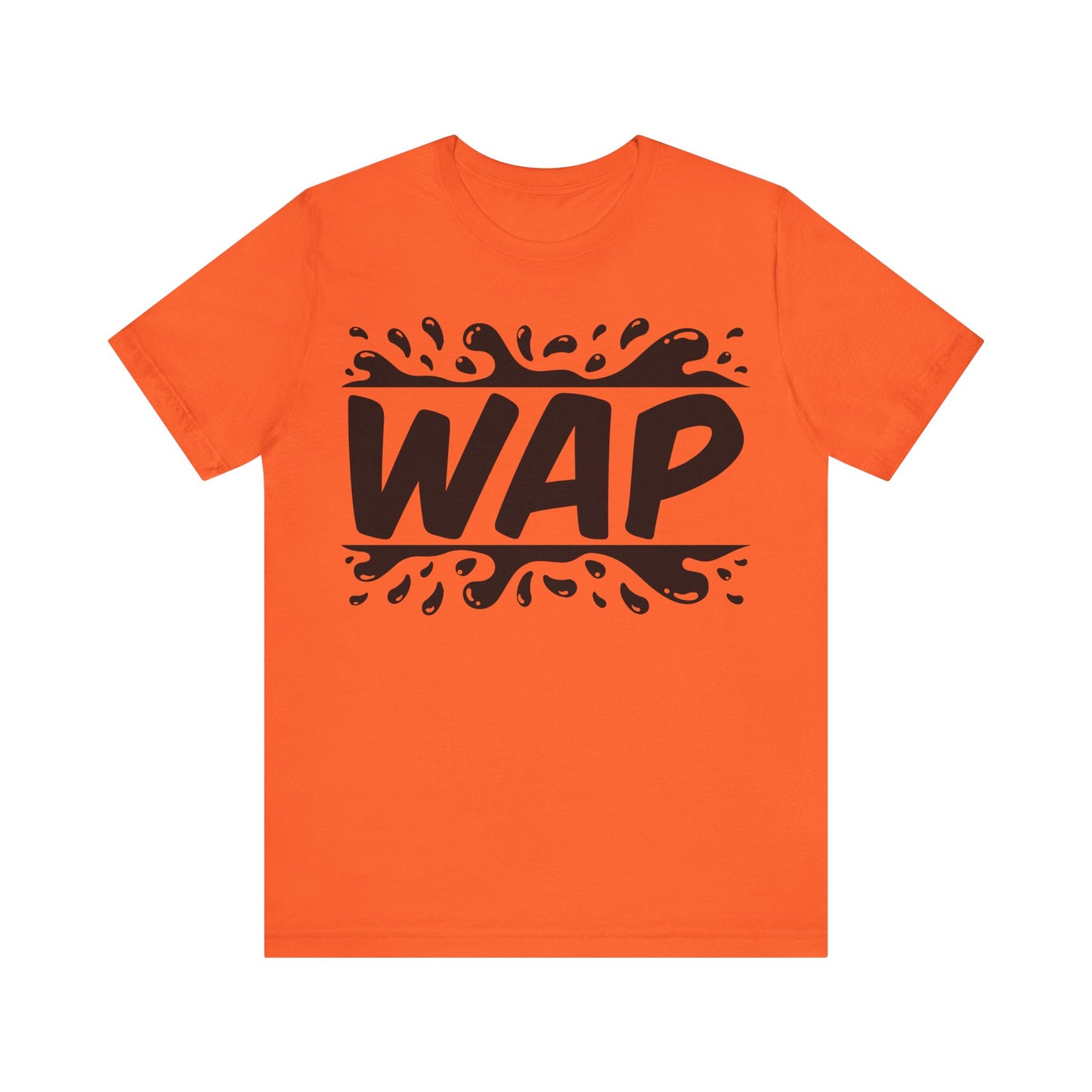 Unisex T Shirt Short Sleeve WAP Black Logo Jersey Tee Crew Neck