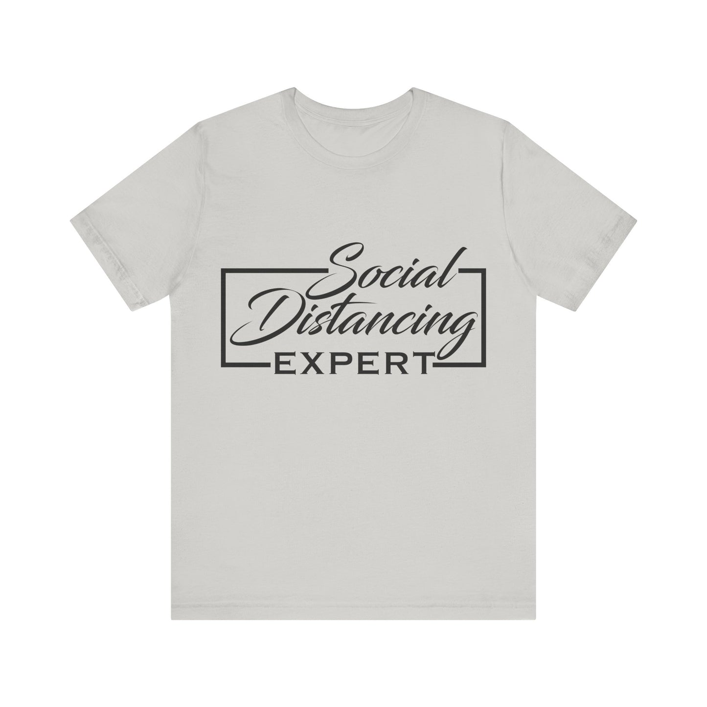 Men's T Shirt Short Sleeve Social Distancing Expert Jersey Tee Crew Neck