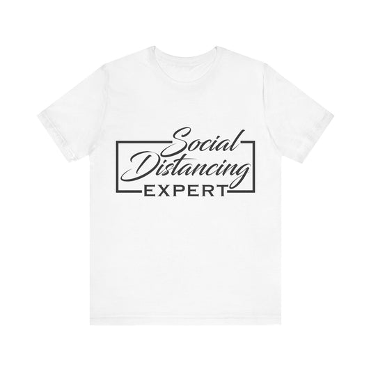 Men's T Shirt Short Sleeve Social Distancing Expert Jersey Tee Crew Neck