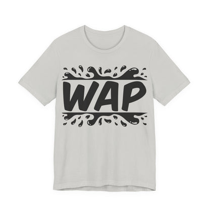 Unisex T Shirt Short Sleeve WAP Black Logo Jersey Tee Crew Neck