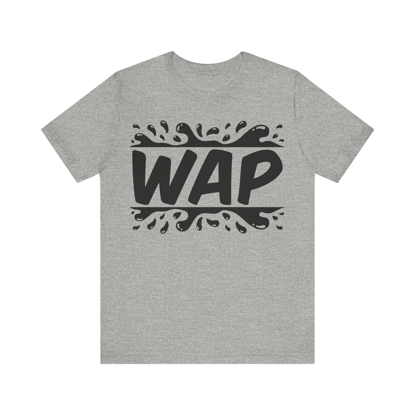 Unisex T Shirt Short Sleeve WAP Black Logo Jersey Tee Crew Neck