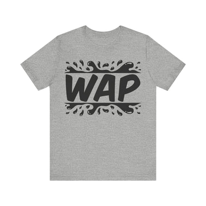Unisex T Shirt Short Sleeve WAP Black Logo Jersey Tee Crew Neck
