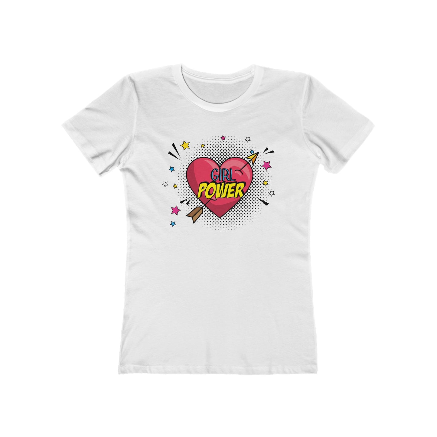 Women's Casual Fashion T Shirt Slim Fit The Boyfriend Girl Power Tee