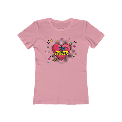 Women's Casual Fashion T Shirt Slim Fit The Boyfriend Girl Power Tee