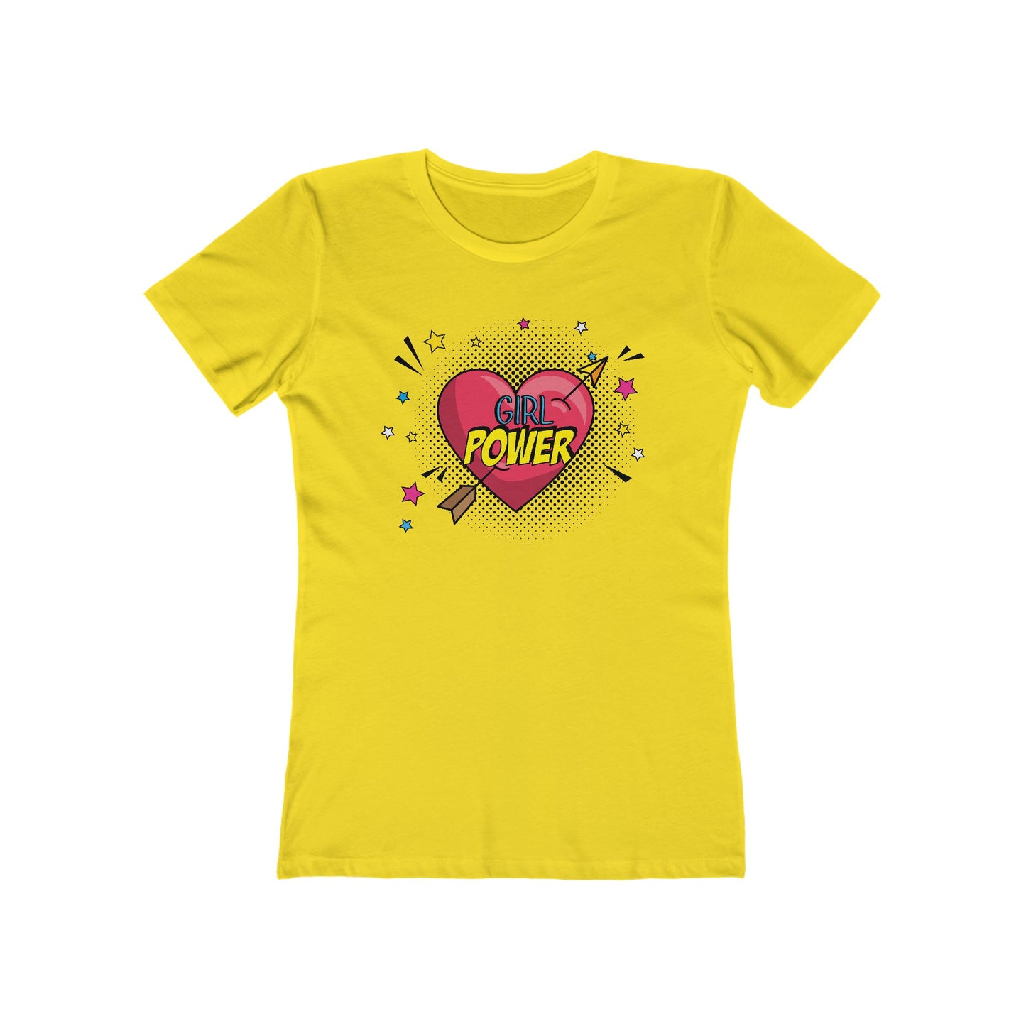 Women's Casual Fashion T Shirt Slim Fit The Boyfriend Girl Power Tee