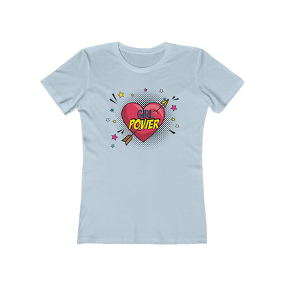 Women's Casual Fashion T Shirt Slim Fit The Boyfriend Girl Power Tee