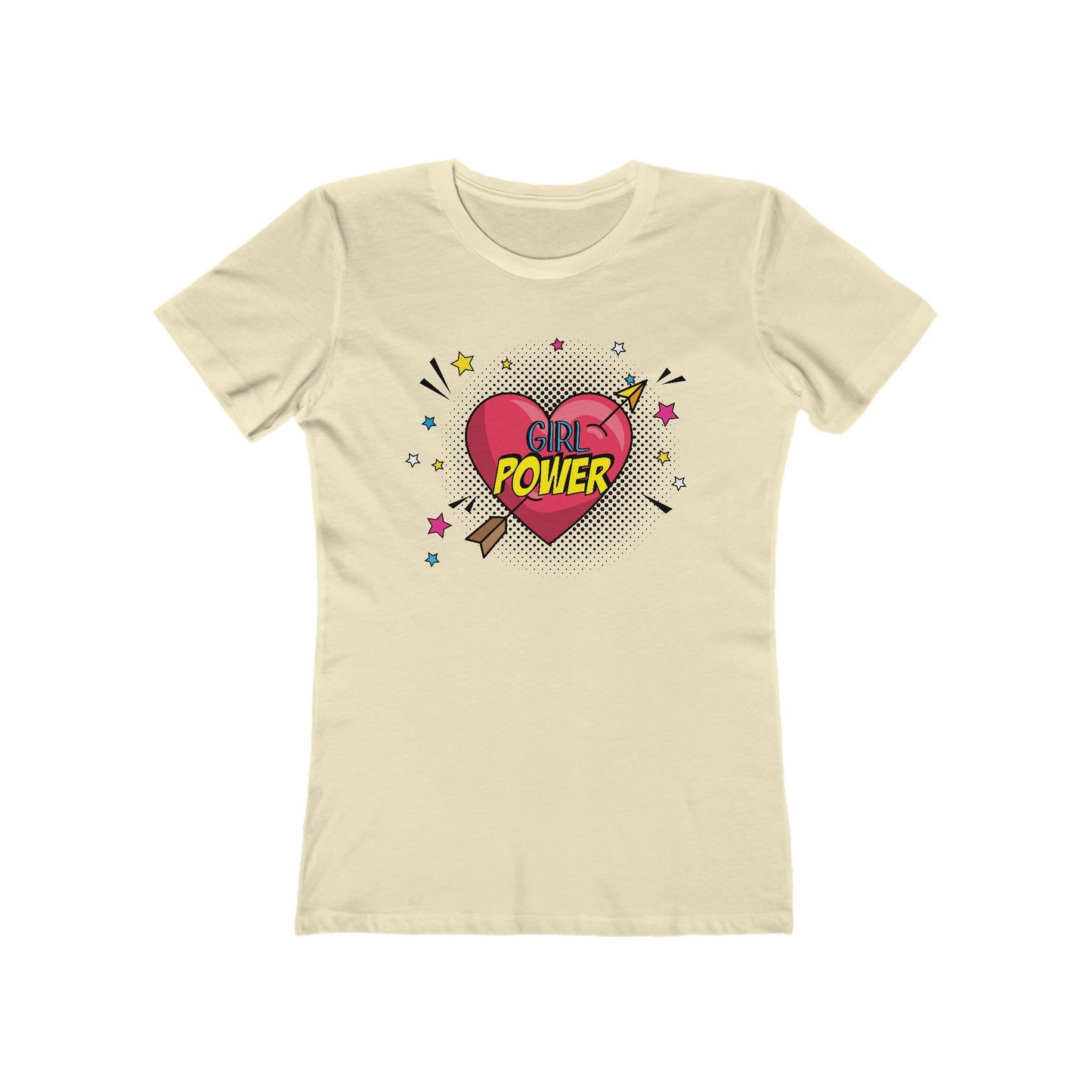 Women's Casual Fashion T Shirt Slim Fit The Boyfriend Girl Power Tee