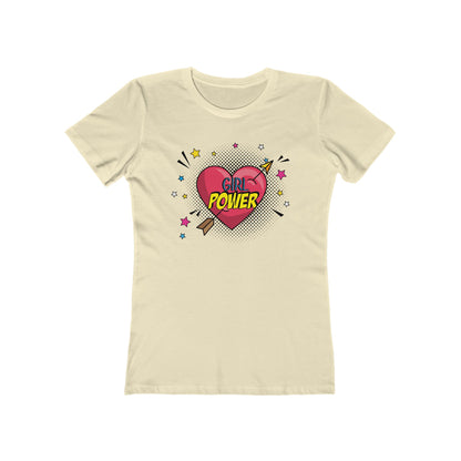 Women's Casual Fashion T Shirt Slim Fit The Boyfriend Girl Power Tee