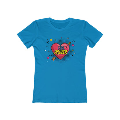 Women's Casual Fashion T Shirt Slim Fit The Boyfriend Girl Power Tee