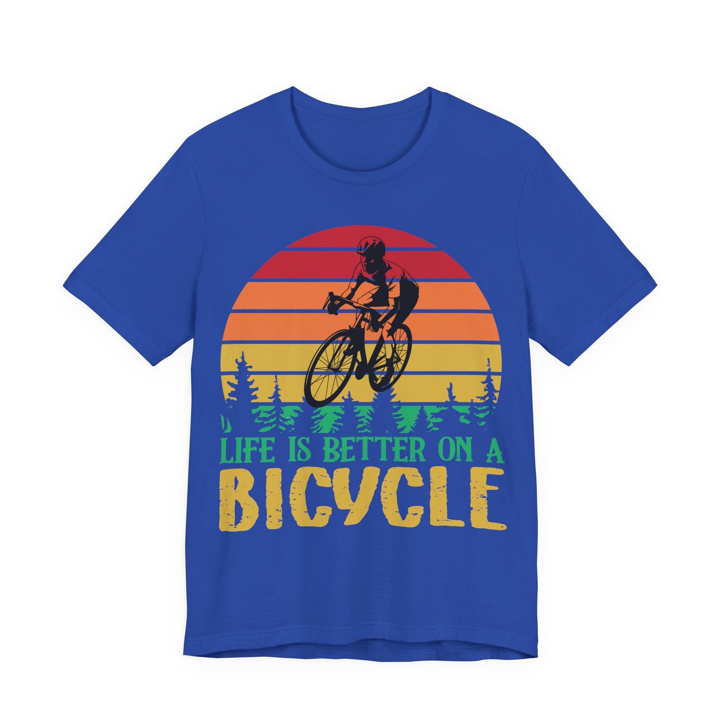 Men's T Shirt Black Bicycle Jersey Short Sleeve Tee