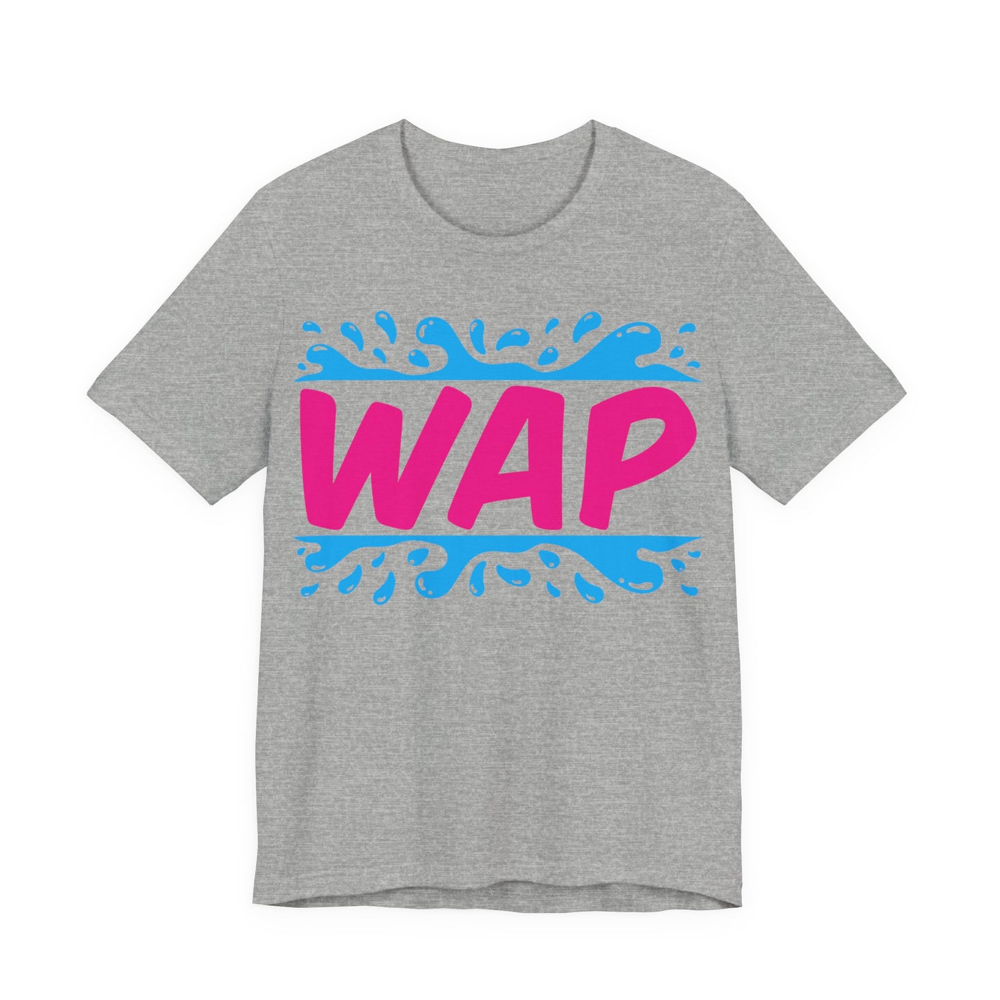 Unisex T Shirt Short Sleeve WAP Color Logo Jersey Tee Crew Neck
