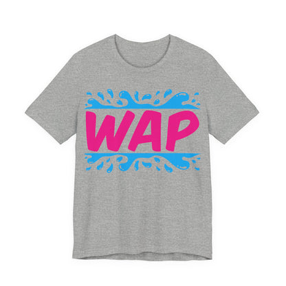 Unisex T Shirt Short Sleeve WAP Color Logo Jersey Tee Crew Neck