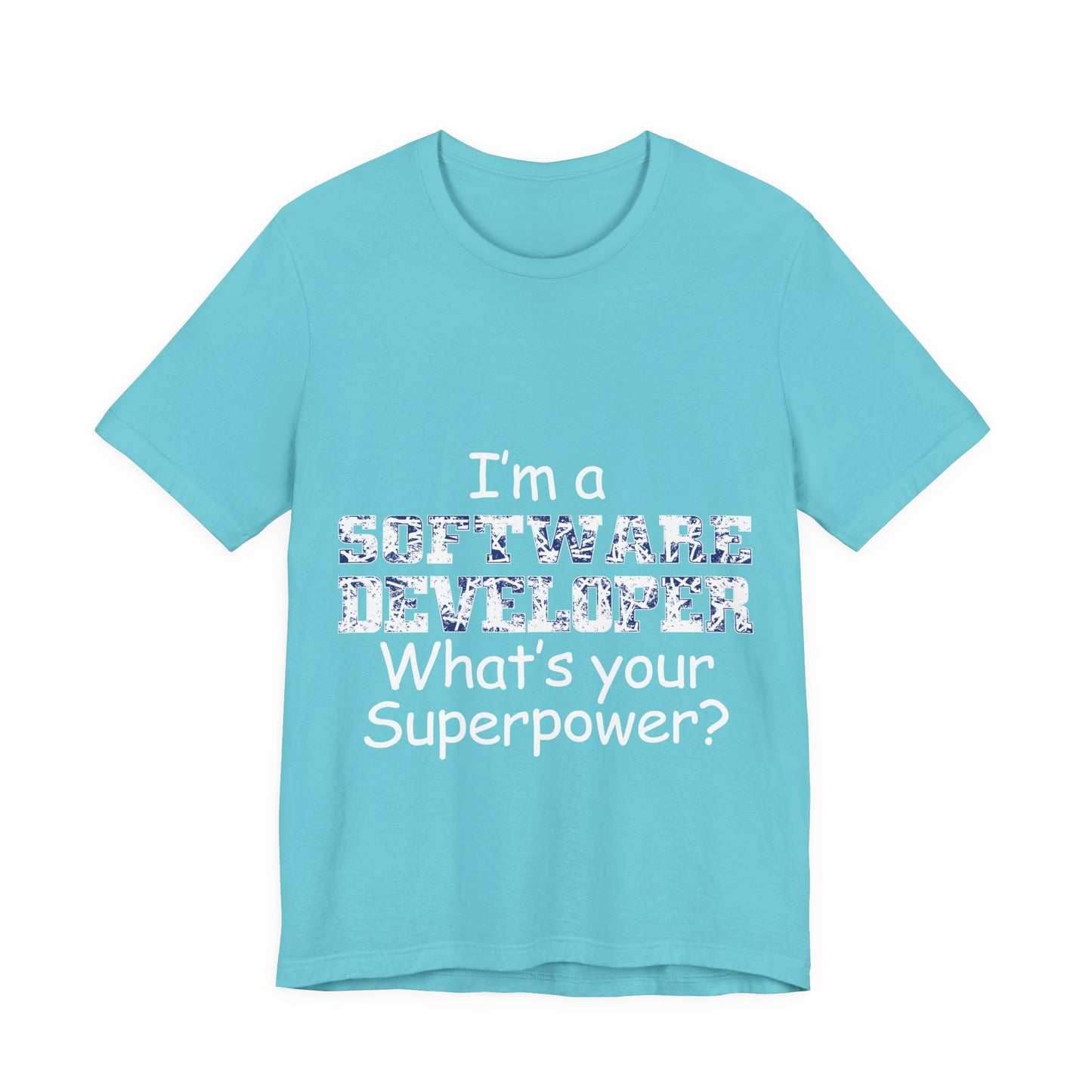 Men's T Shirt Crew Neck Short Sleeve Jersey Tee Software Developer