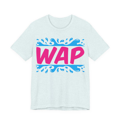 Unisex T Shirt Short Sleeve WAP Color Logo Jersey Tee Crew Neck