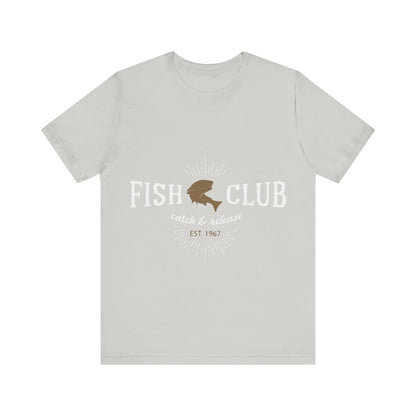 Men's T Shirt Short Sleeve Jersey Tee Fish Club S to 3XL Size
