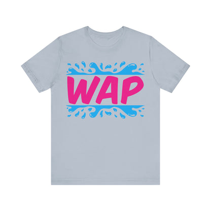 Unisex T Shirt Short Sleeve WAP Color Logo Jersey Tee Crew Neck