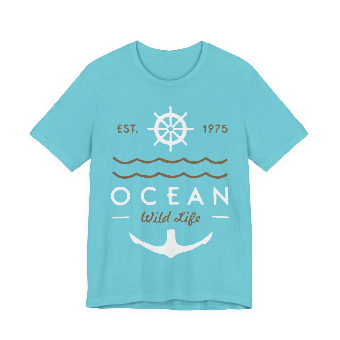 Men's T Shirt Short Sleeve Jersey Tee Ocean Wild Life