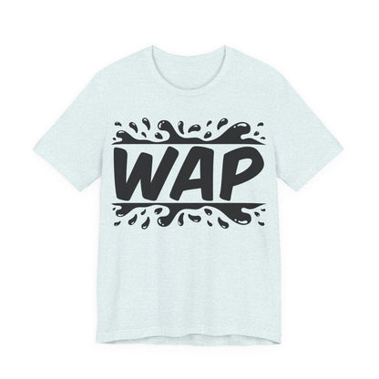 Unisex T Shirt Short Sleeve WAP Black Logo Jersey Tee Crew Neck