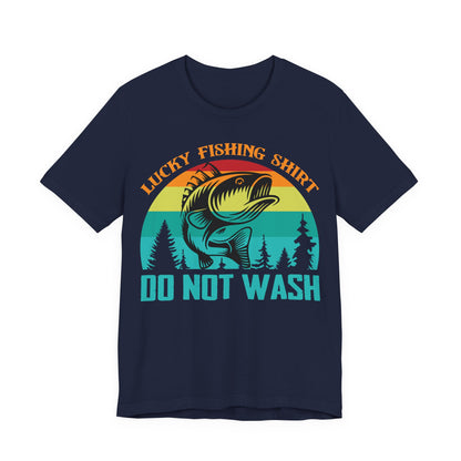 Unisex T Shirt Lucky Fishing T Shirt Jersey Short Sleeve Tee Crew Neck Black