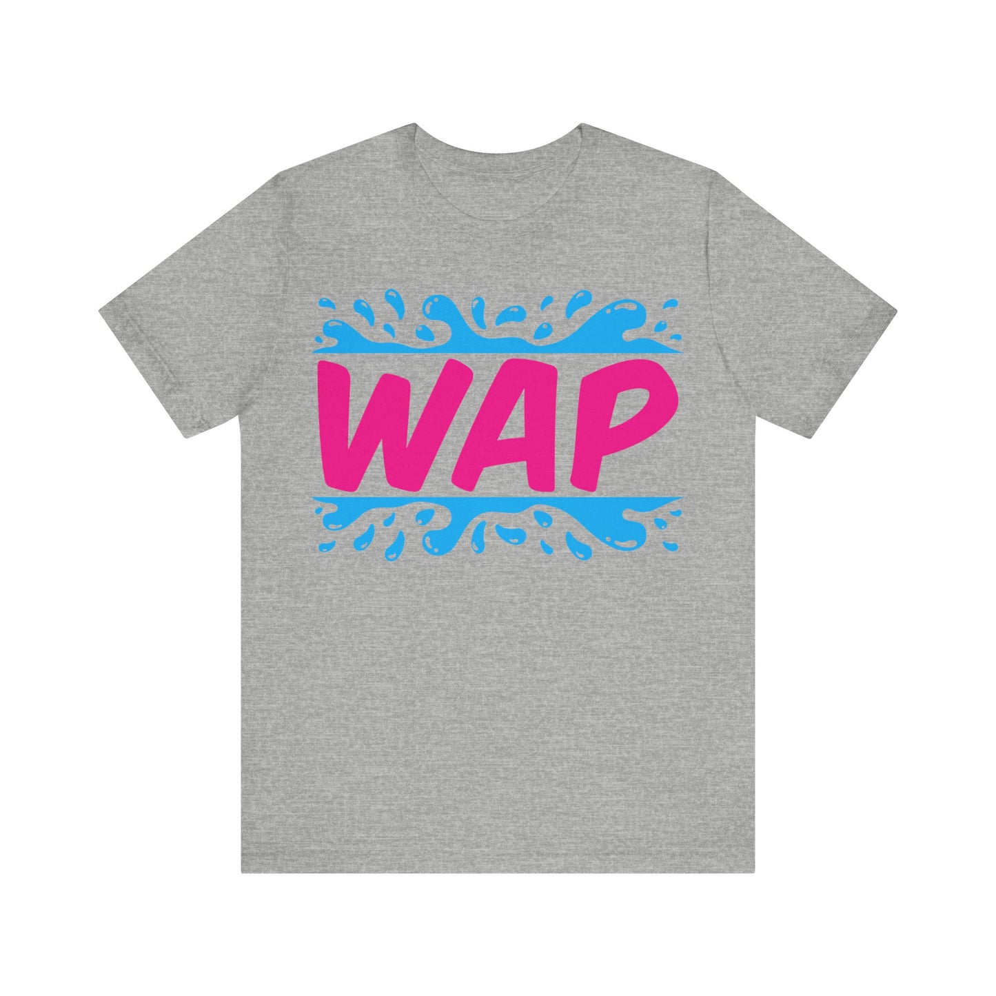 Unisex T Shirt Short Sleeve WAP Color Logo Jersey Tee Crew Neck