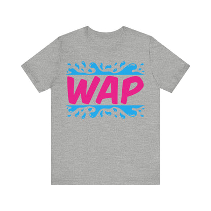 Unisex T Shirt Short Sleeve WAP Color Logo Jersey Tee Crew Neck