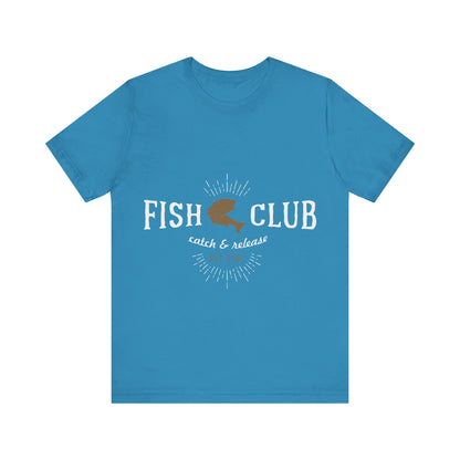 Men's T Shirt Short Sleeve Jersey Tee Fish Club S to 3XL Size
