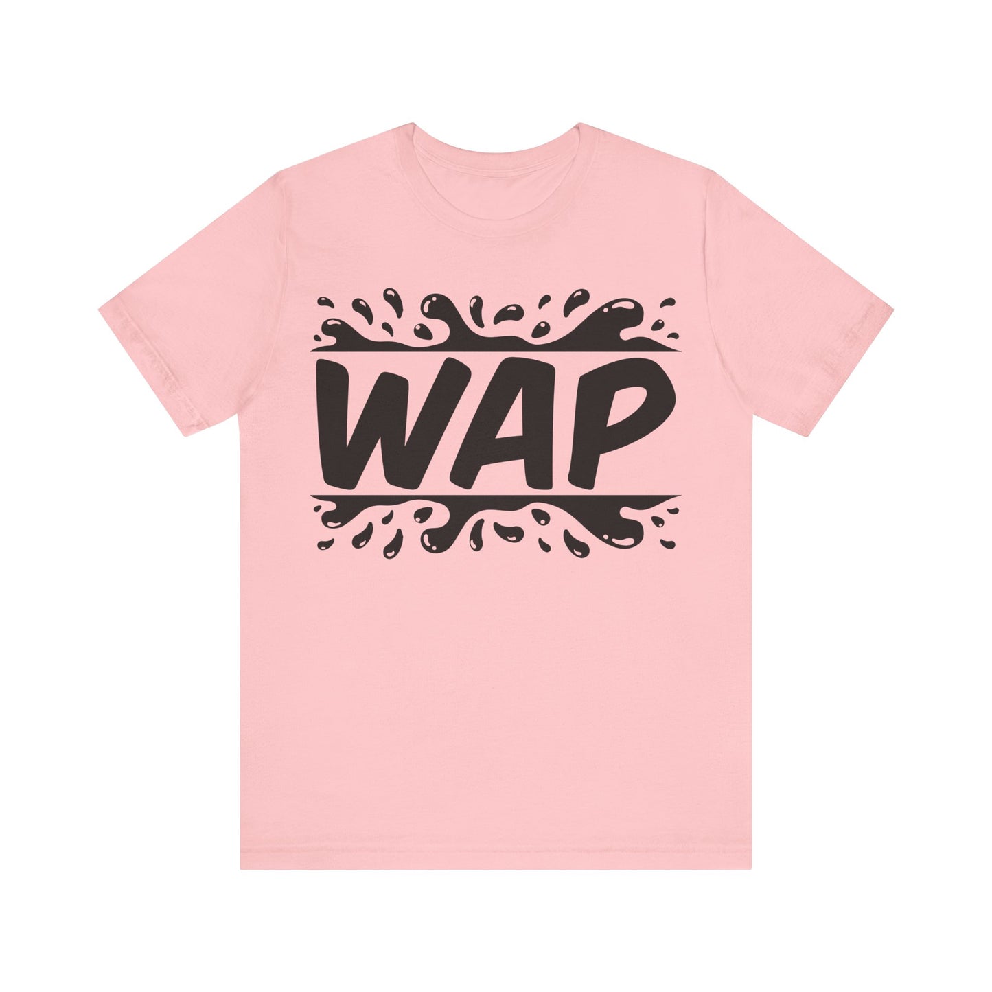 Unisex T Shirt Short Sleeve WAP Black Logo Jersey Tee Crew Neck