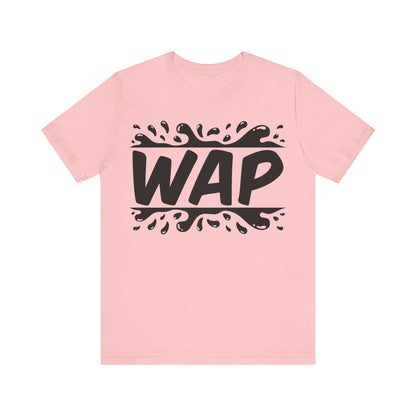 Unisex T Shirt Short Sleeve WAP Black Logo Jersey Tee Crew Neck