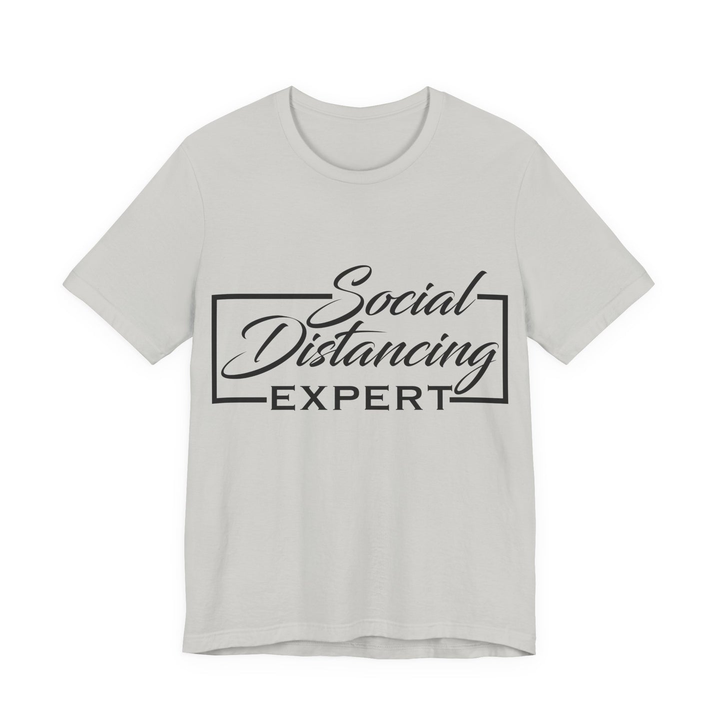 Men's T Shirt Short Sleeve Social Distancing Expert Jersey Tee Crew Neck