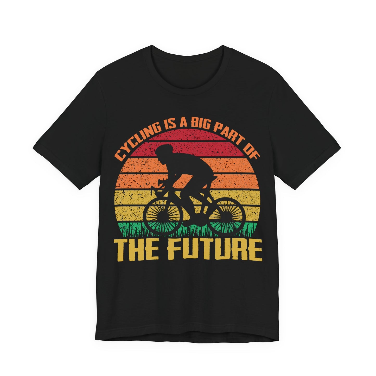 Men's T Shirt Black Short Sleeve Tee Crew Neck Cycling Is Future Jersey Tee