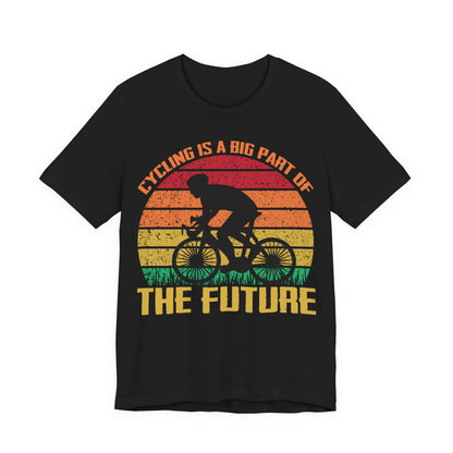Men's T Shirt Black Short Sleeve Tee Crew Neck Cycling Is Future Jersey Tee