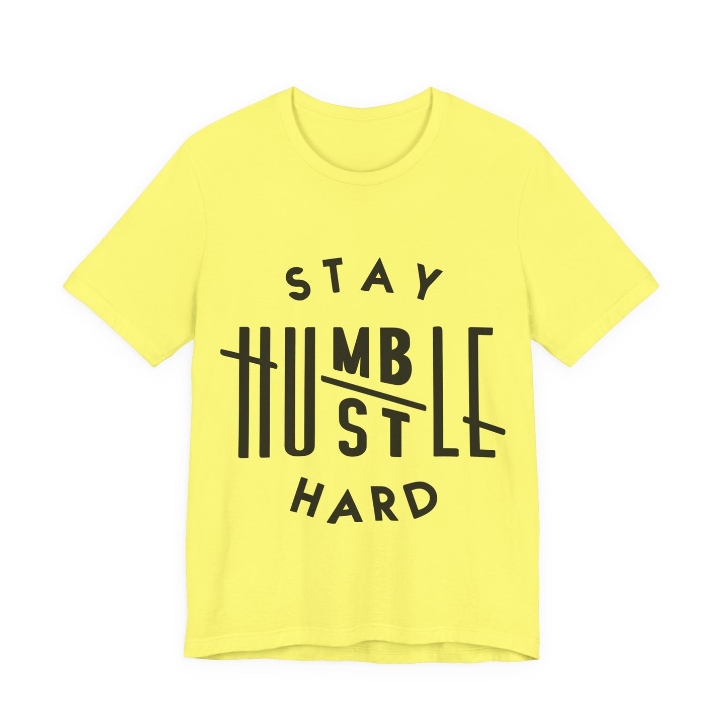 Unisex T Shirt Short Sleeve Stay Humble Hustle Hard Jersey Tee Crew Neck