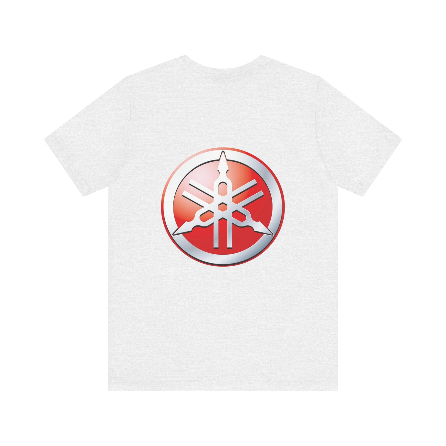 Unisex T Shirt Short Sleeve Yamaha Motors Red Logo Double Sided Jersey Crew Neck