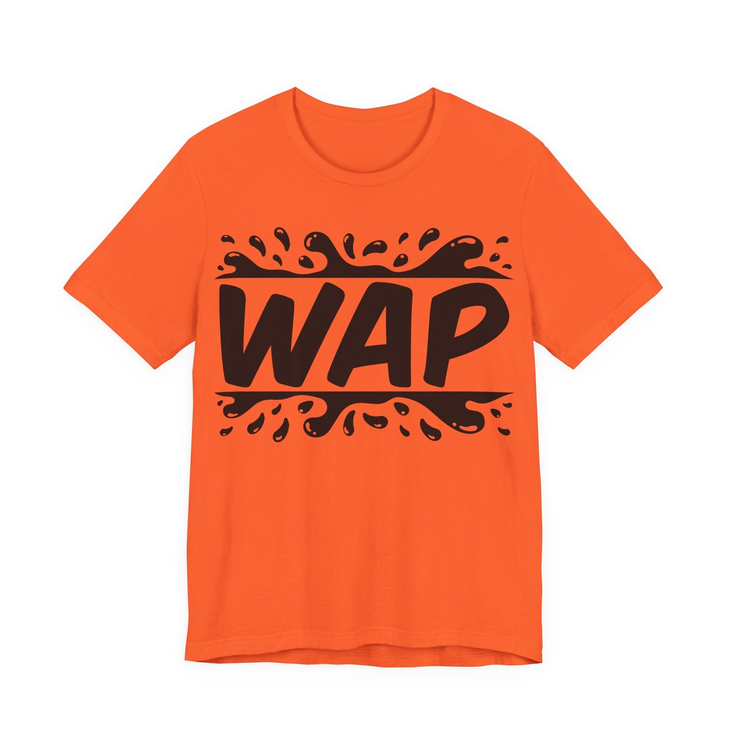 Unisex T Shirt Short Sleeve WAP Black Logo Jersey Tee Crew Neck
