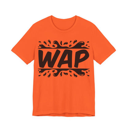 Unisex T Shirt Short Sleeve WAP Black Logo Jersey Tee Crew Neck